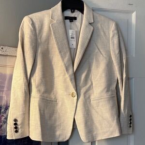 Ann Taylor size 6 cream color cotton blazer. NWT!!